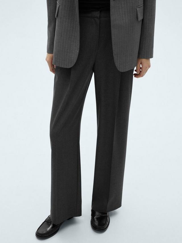 Широкие брюки gera Mango, серый 
Широкие брюки gera Mango, серый