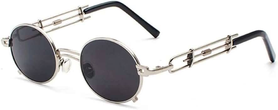 Солнцезащитные очки в стиле ретро стимпанк для мужчин, круглые, винтажные, с металлической оправой, золотисто-черные, овальные, для женщин, красные, мужские VFDHN, Silver With Black
Солнцезащитные очки в стиле ретро стимпанк для мужчин, круглые, винтажные, с металлической оправой, золотисто-черные, овальные, для женщин, красные, мужские VFDHN, Silver With Black
