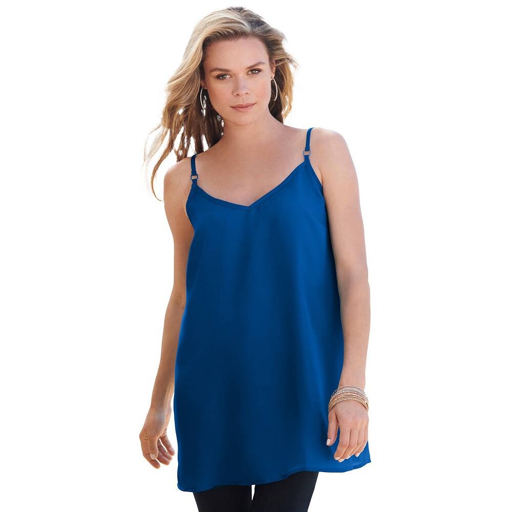 Женская майка больших размеров с v-образным вырезом Roaman's, цвет Vivid Blue
Женская майка больших размеров с v-образным вырезом Roaman's, цвет Vivid Blue