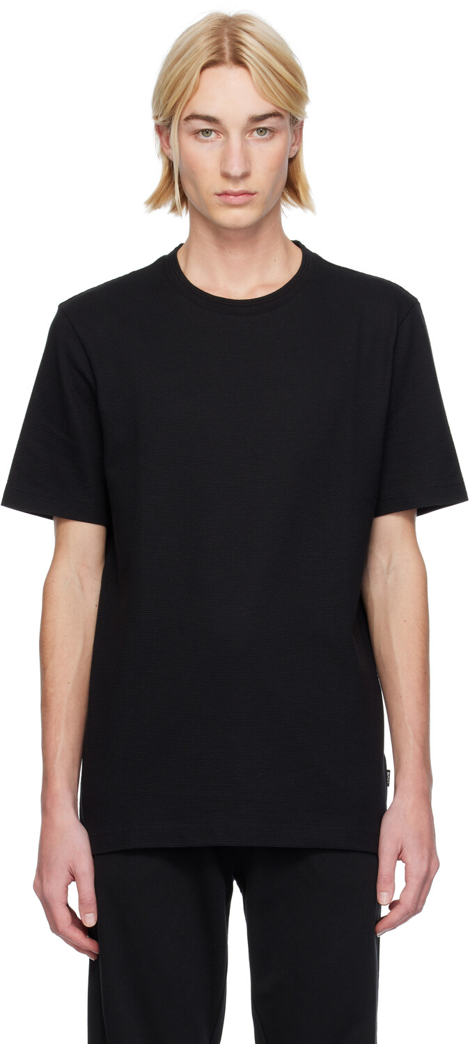 Футболка из жаккарда BOSS, черный 
Футболка из жаккарда BOSS, черный