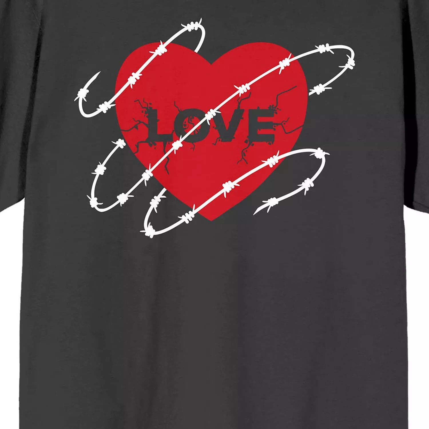 Мужская футболка с колючей проволокой ко Дню Святого Валентина Love Heart Licensed Character
Мужская футболка с колючей проволокой ко Дню Святого Валентина Love Heart Licensed Character