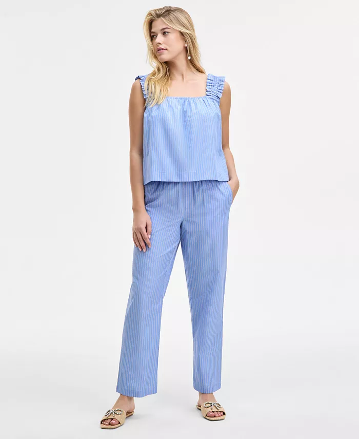 Женские классические брюки на резинке в полоску On 34th, синий
Женские классические брюки на резинке в полоску On 34th, синий