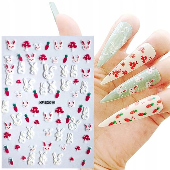 5D наклейки для украшения ногтей, узоры ПАСХАЛЬНЫЙ ЗАЙЧИК, Frezarkowo
5D наклейки для украшения ногтей, узоры ПАСХАЛЬНЫЙ ЗАЙЧИК, Frezarkowo