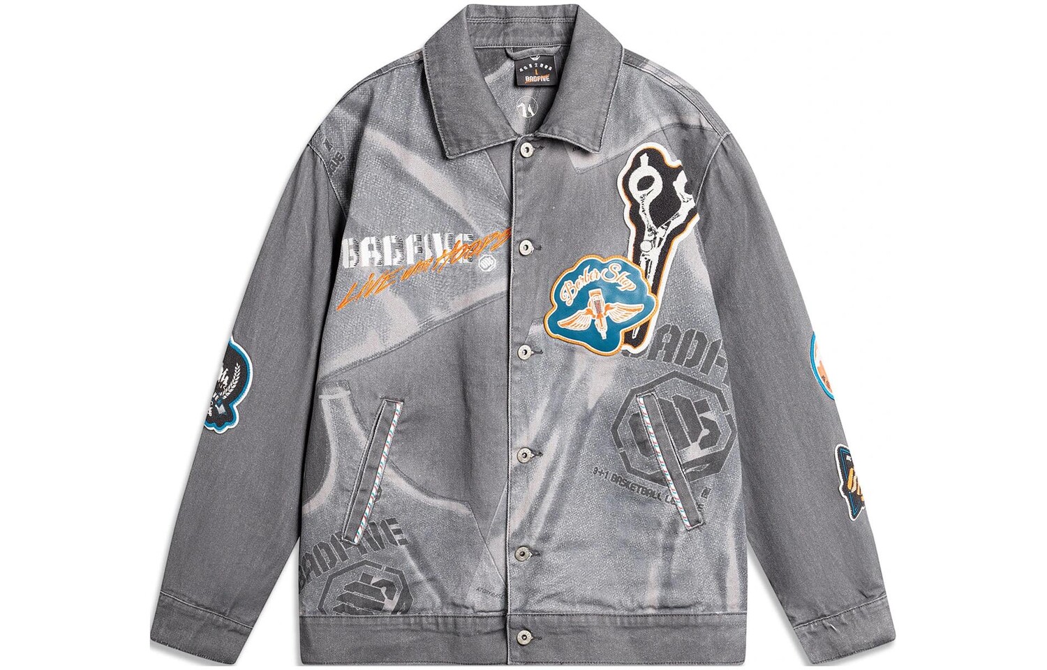 Мужская джинсовая куртка Badfive цвета серый обсидиан Lining
Мужская джинсовая куртка Badfive цвета серый обсидиан Lining