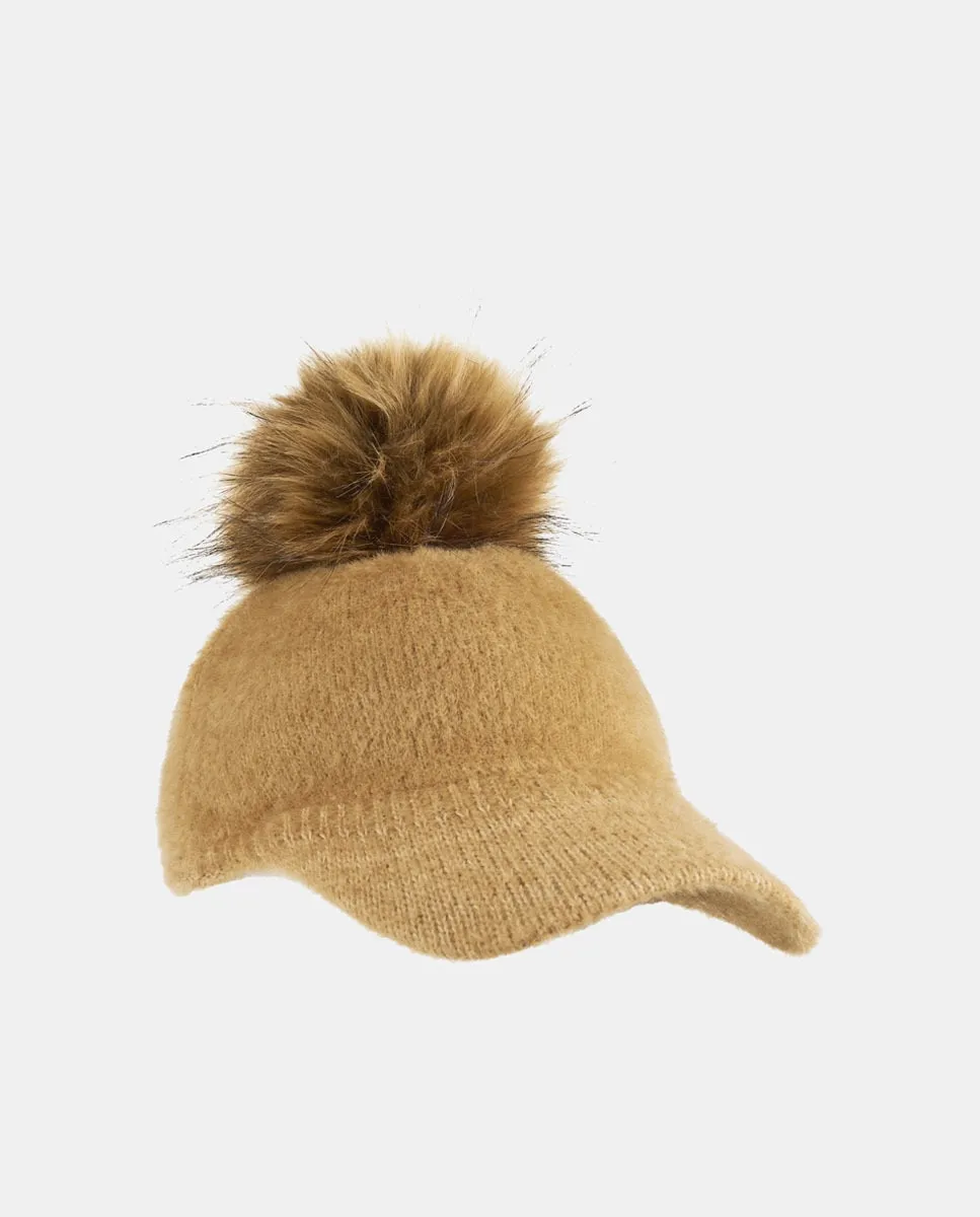 Вязаная кепка из плюша с помпоном из енота Navarro, песочный
Вязаная кепка из плюша с помпоном из енота Navarro, песочный