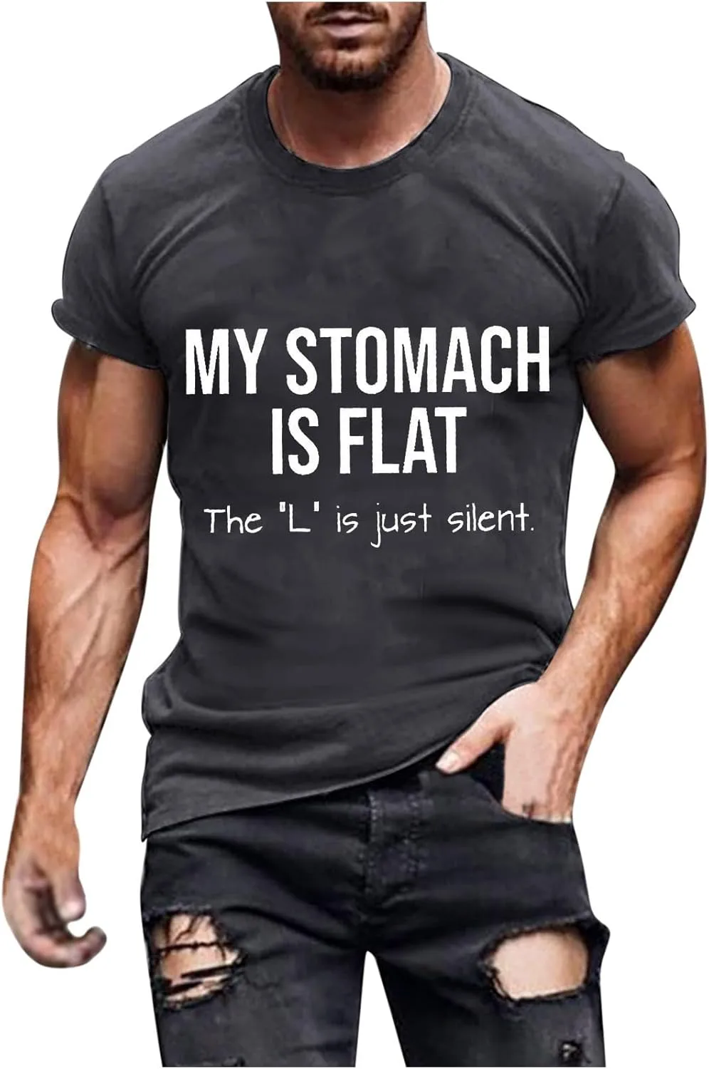 Футболка My Stomach is Flat The L is Just Silent с принтом Zeiyignr
Футболка My Stomach is Flat The L is Just Silent с принтом Zeiyignr