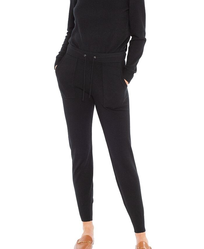 Женские трикотажные брюки-джоггеры из 100% чистого кашемира JENNIE LIU, черный
Женские трикотажные брюки-джоггеры из 100% чистого кашемира JENNIE LIU, черный