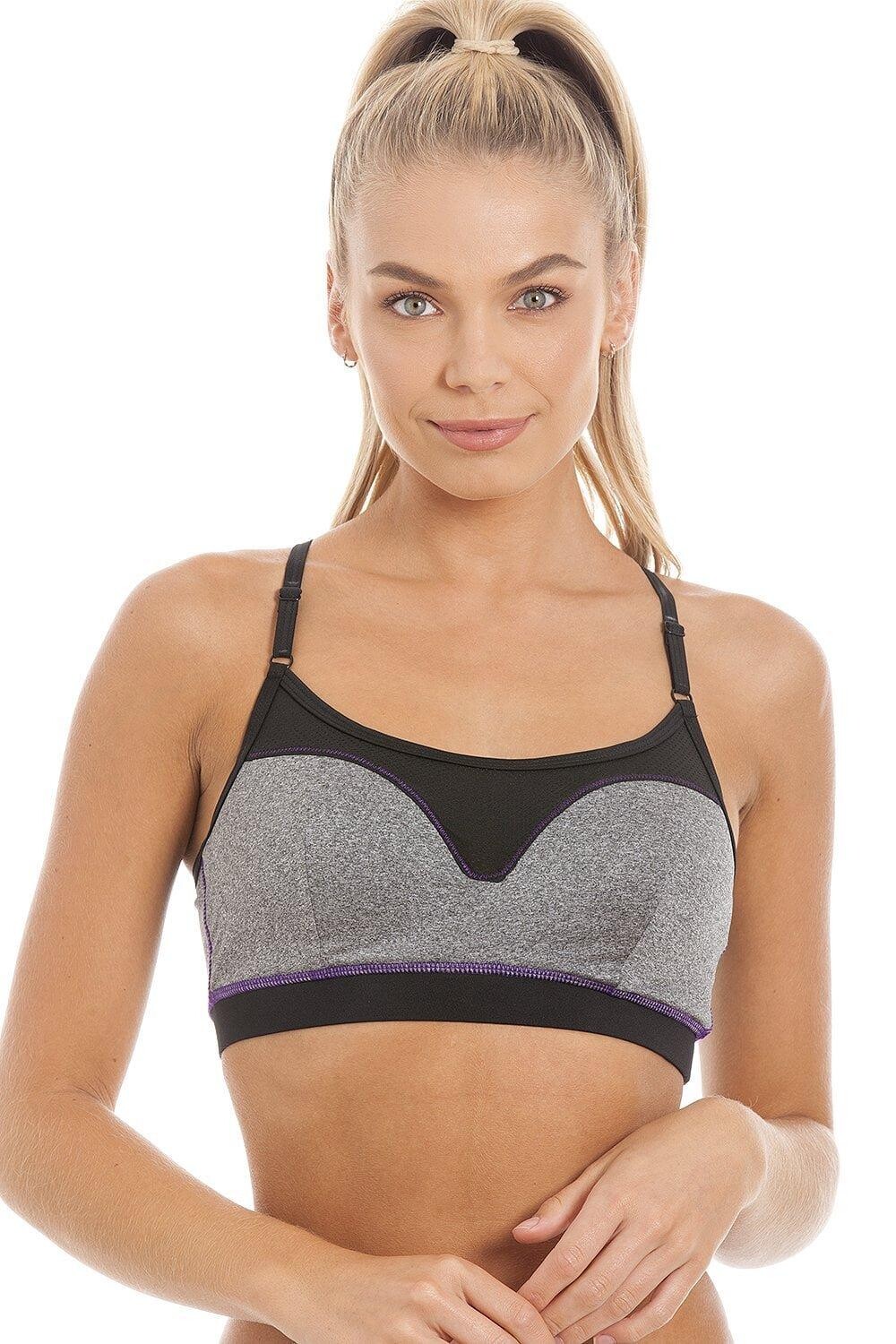 Однотонный спортивный бюстгальтер на тонких бретельках со спиной-борцовкой Camille, серый
Однотонный спортивный бюстгальтер на тонких бретельках со спиной-борцовкой Camille, серый