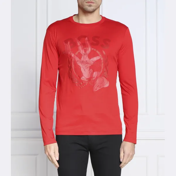 Лонгслив Boss x Loney Tunes Togn Lunar стандартной посадки Boss, красный 
Лонгслив Boss x Loney Tunes Togn Lunar стандартной посадки Boss, красный