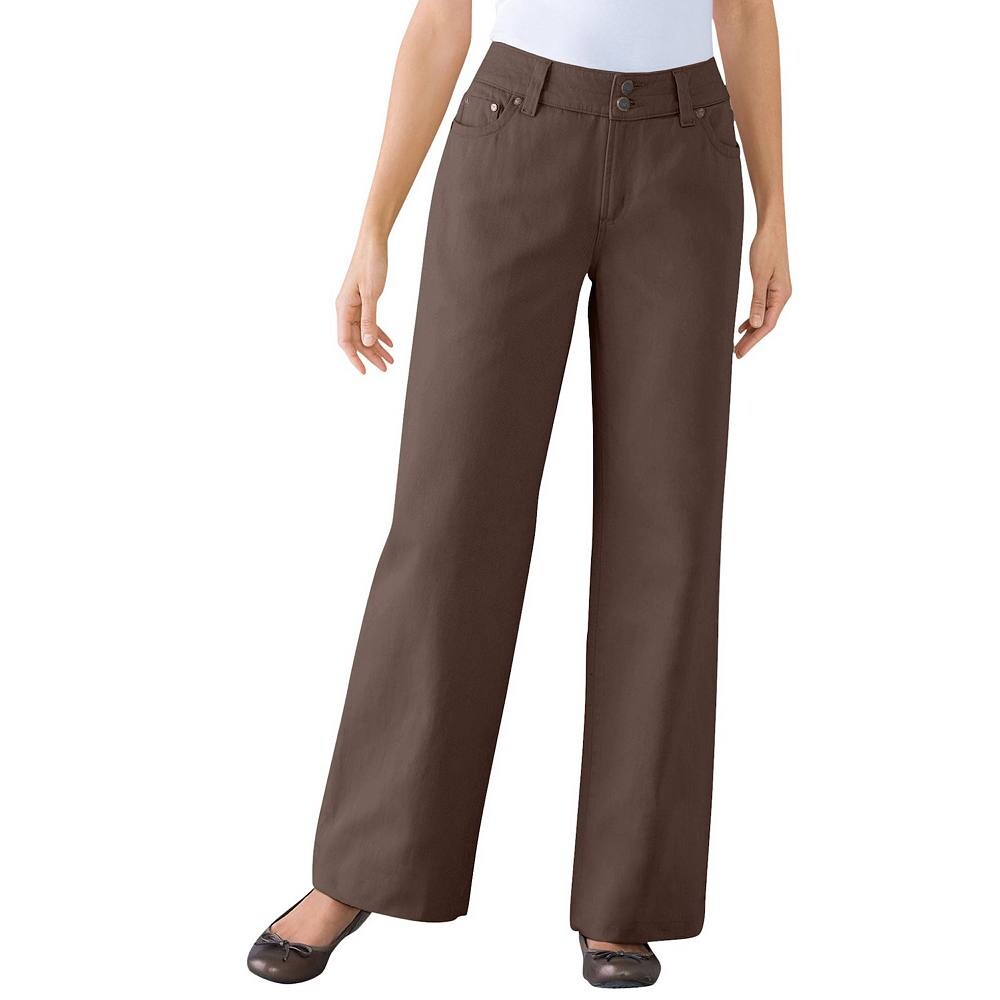 Женщина в женских джинсах с широкими штанинами из идеального хлопка больших размеров Woman Within, цвет Chocolate
Женщина в женских джинсах с широкими штанинами из идеального хлопка больших размеров Woman Within, цвет Chocolate