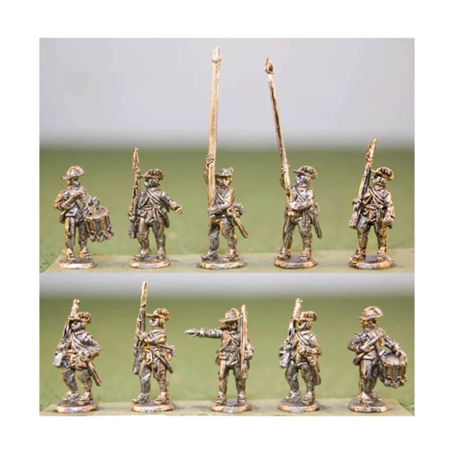 Британское пехотное командование в укороченных шинелях и круглых шляпах, Birth of a Nation (15mm) (Blue Moon Manufacturing)
Британское пехотное командование в укороченных шинелях и круглых шляпах, Birth of a Nation (15mm) (Blue Moon Manufacturing)