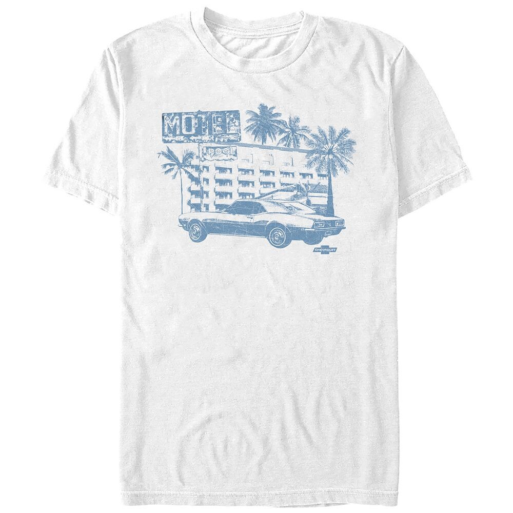 Мужская футболка с рисунком Chevrolet Camaro Parked In Hotel Licensed Character, белый
Мужская футболка с рисунком Chevrolet Camaro Parked In Hotel Licensed Character, белый