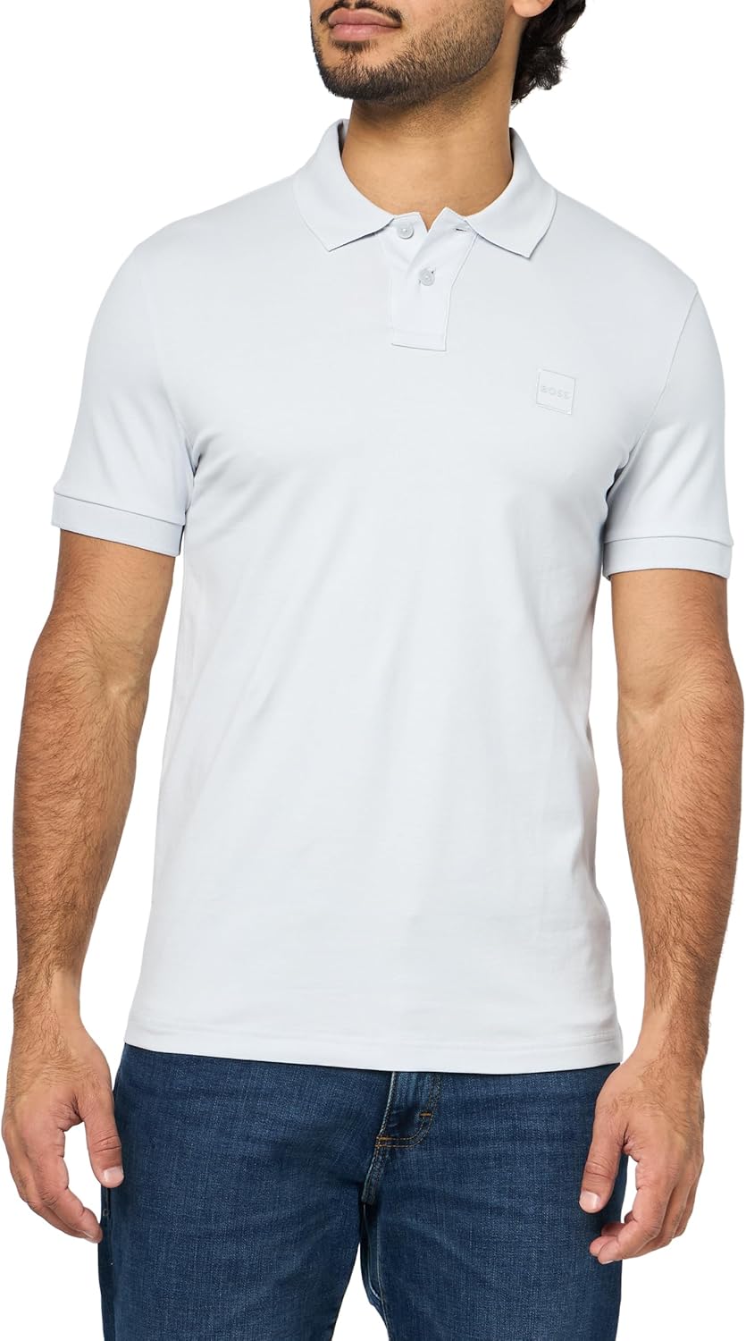 BOSS Мужская поло с квадратным логотипом Slim Fit Pique, Shark Tooth
BOSS Мужская поло с квадратным логотипом Slim Fit Pique, Shark Tooth