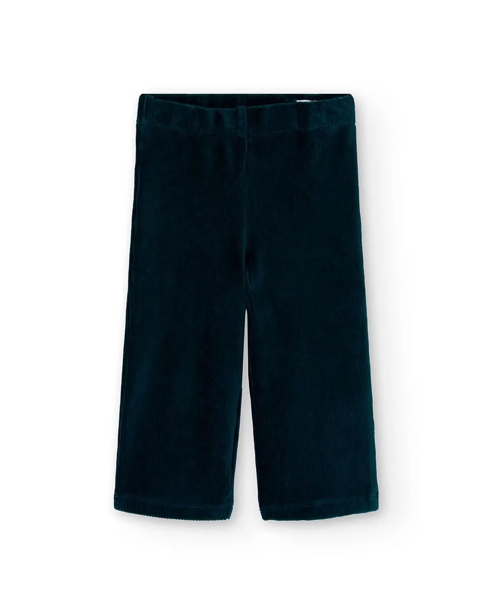 Широкие детские брюки из микровельвета однотонные Boboli, темно-синий
Широкие детские брюки из микровельвета однотонные Boboli, темно-синий