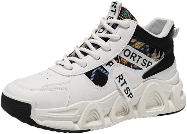 Мужские повседневные спортивные кроссовки с толстой подошвой - дышащий верх, подошва из ПВХ, противоскользящие и прочные, подходят для улицы и повседневного использования Clolinde, белый/черный
Мужские повседневные спортивные кроссовки с толстой подошвой - дышащий верх, подошва из ПВХ, противоскользящие и прочные, подходят для улицы и повседневного использования Clolinde, белый/черный