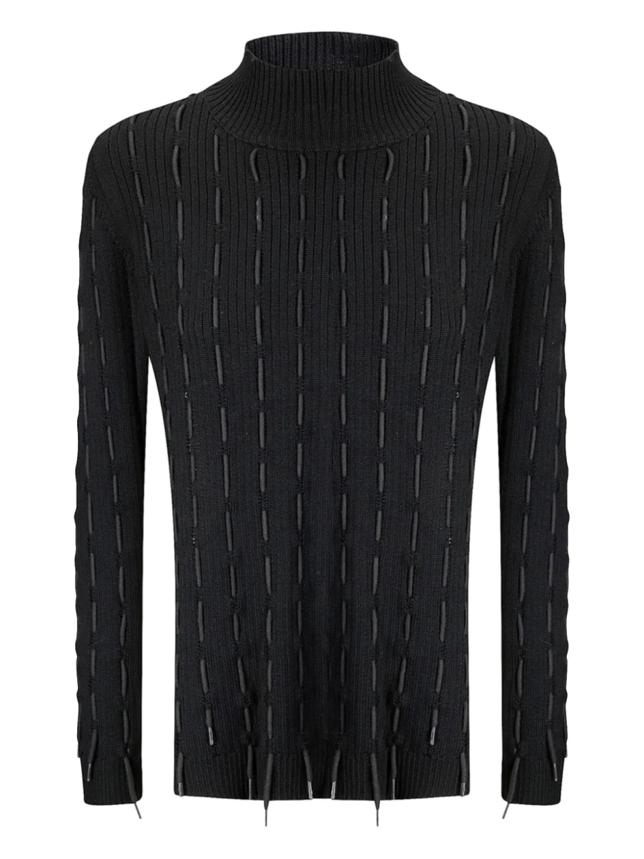 Свитер в рубчик с высоким воротником INSTITUTION, черный
Свитер в рубчик с высоким воротником INSTITUTION, черный