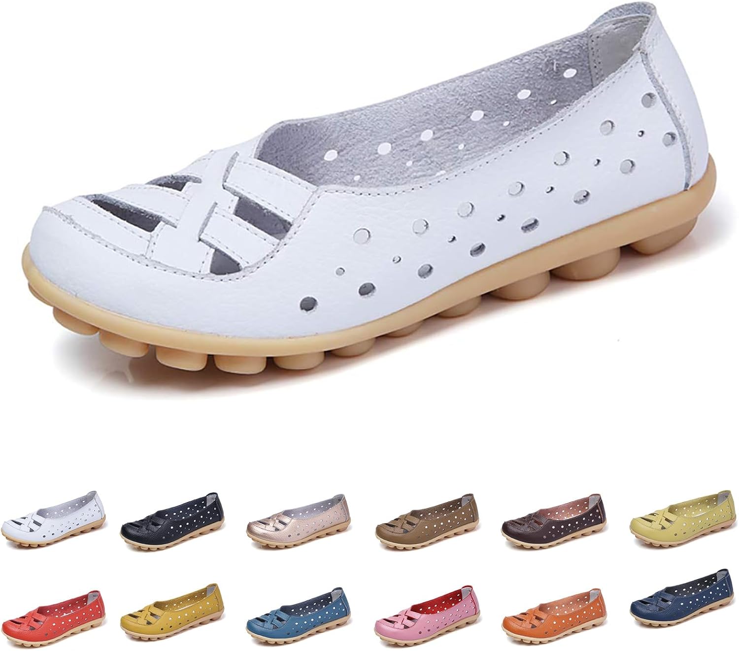 Женские удобные сандалии Дышащие кожаные с вырезами Лоферы-балетки Летние сандалии без шнуровки С вырезами Повседневные с круглым носком Ортопедические лоферы Модная мягкая обувь Kajxz, белый
Женские удобные сандалии Дышащие кожаные с вырезами Лоферы-балетки Летние сандалии без шнуровки С вырезами Повседневные с круглым носком Ортопедические лоферы Модная мягкая обувь Kajxz, белый