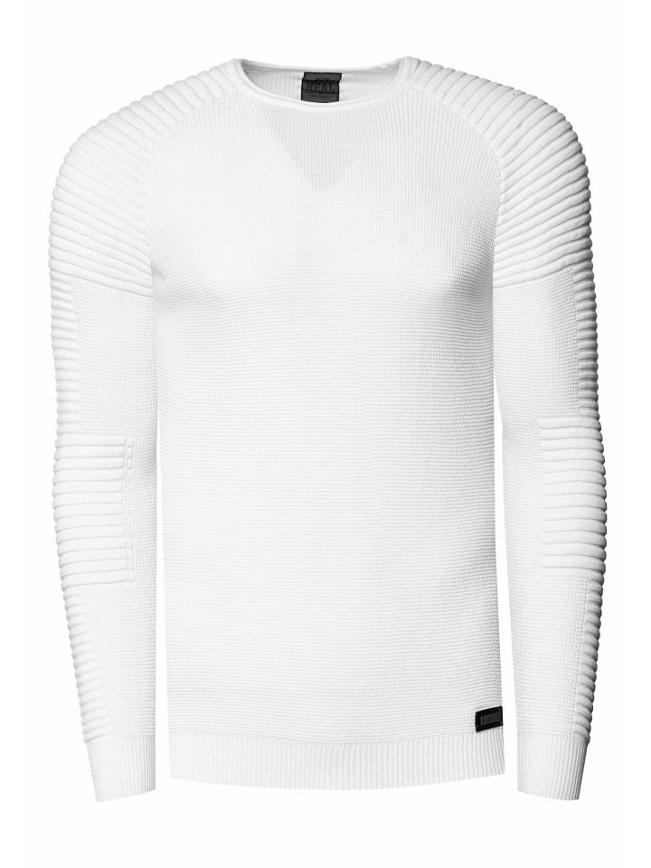 Приталенный байкерский свитер тонкой вязки с круглым вырезом белого цвета Rusty Neal
Приталенный байкерский свитер тонкой вязки с круглым вырезом белого цвета Rusty Neal