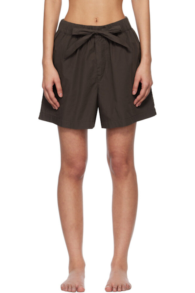 Коричневые поплиновые пижамные шорты Tekla
Коричневые поплиновые пижамные шорты Tekla