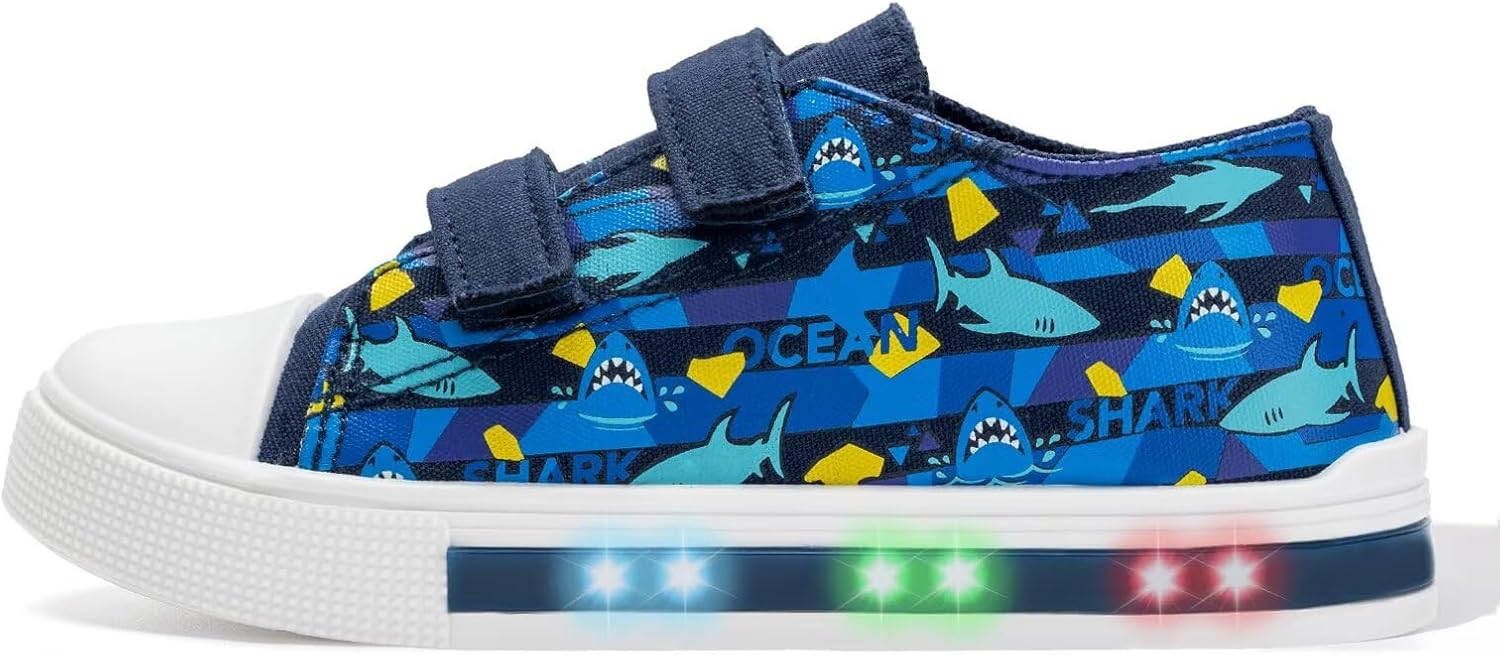 Кроссовки EUXTERPA для малышей с подсветкой, повседневные детские тканевые обувь с регулируемым ремешком для девочек и мальчиков, Ocean Shark
Кроссовки EUXTERPA для малышей с подсветкой, повседневные детские тканевые обувь с регулируемым ремешком для девочек и мальчиков, Ocean Shark
