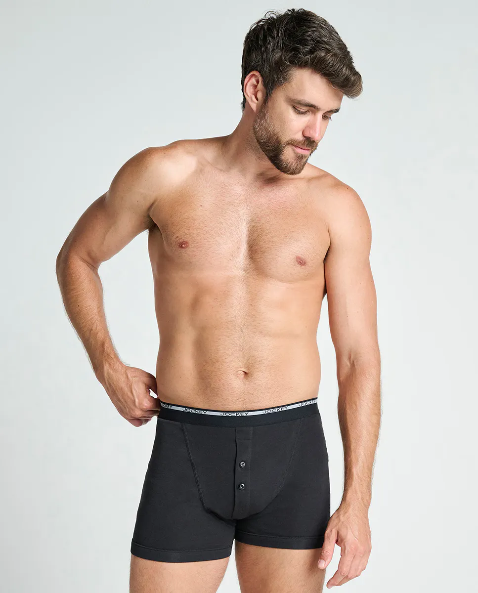 Набор из двух мужских боксеров хлопкового трикотажа с пуговицами Jockey, черный
Набор из двух мужских боксеров хлопкового трикотажа с пуговицами Jockey, черный