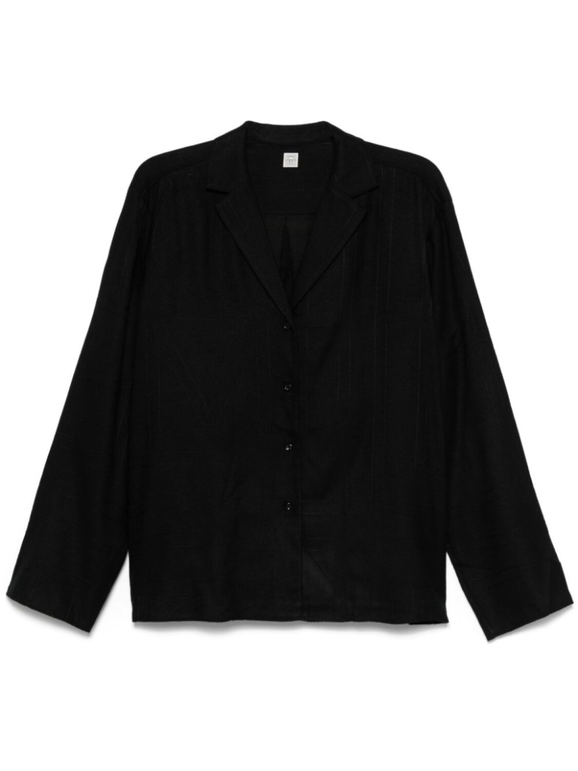 Фланелевая рубашка с монограммой TOTEME, черный
Фланелевая рубашка с монограммой TOTEME, черный