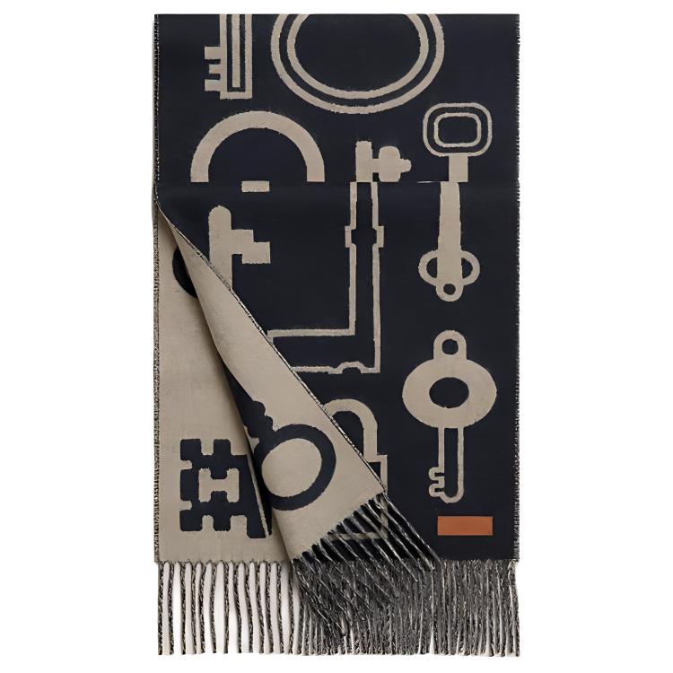 Кашемировый вязаный шарф унисекс темно-синий HERMES
Кашемировый вязаный шарф унисекс темно-синий HERMES