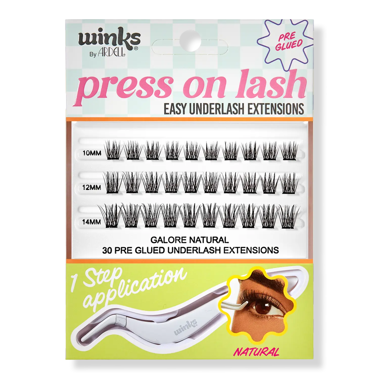Накладные ресницы Winks Press On Pre-Glued Underlash Extensions Ardell, Galore Natural
Накладные ресницы Winks Press On Pre-Glued Underlash Extensions Ardell, Galore Natural