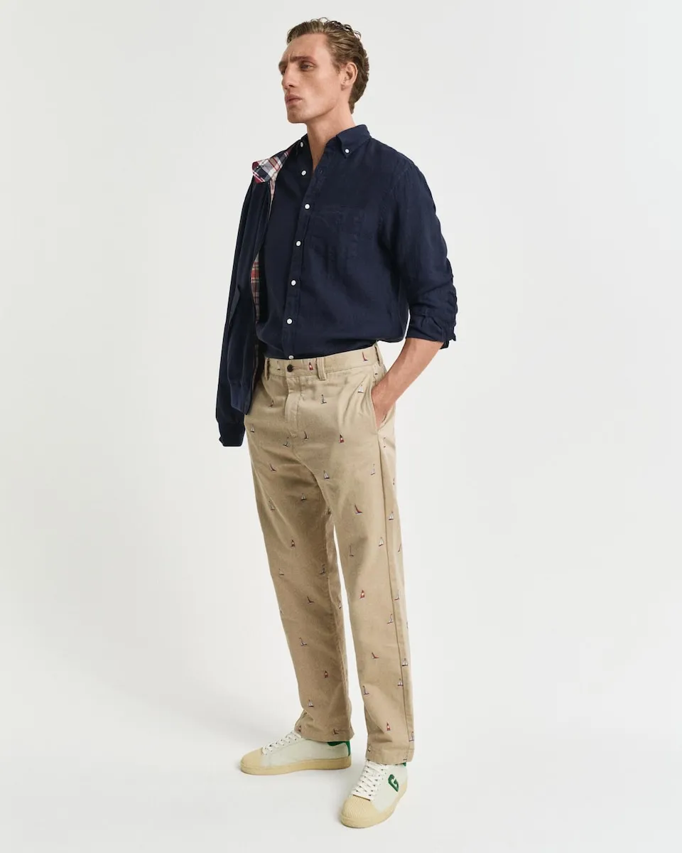 Мужская льняная рубашка с длинным рукавом и нагрудным карманом Gant, тёмно-синий
Мужская льняная рубашка с длинным рукавом и нагрудным карманом Gant, тёмно-синий