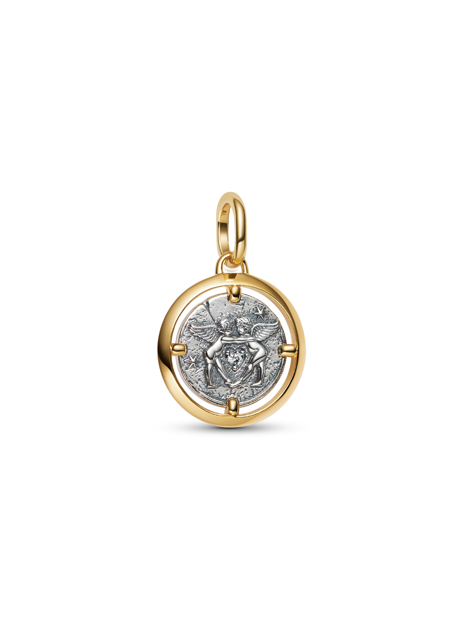 Подвеска-медальон Купидоны Pandora, стерлинговое серебро, покрытие 14-каратным золотом
Подвеска-медальон Купидоны Pandora, стерлинговое серебро, покрытие 14-каратным золотом