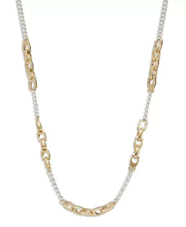 Фирменное колье из смешанных цепей Coach, two-tone
Фирменное колье из смешанных цепей Coach, two-tone