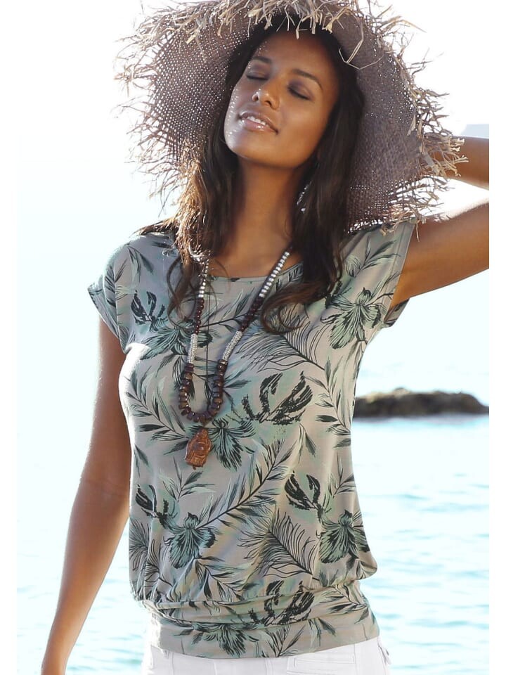 Футболка LASCANA, цвет taupe/grün
Футболка LASCANA, цвет taupe/grün