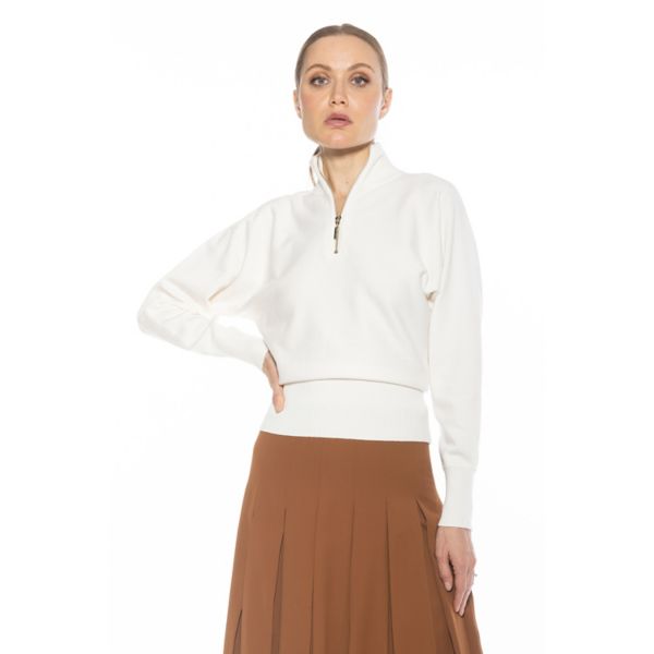 Женский свитер с высоким воротом «Нико» и застежкой-молнией спереди Alexia Admor, белый
Женский свитер с высоким воротом «Нико» и застежкой-молнией спереди Alexia Admor, белый