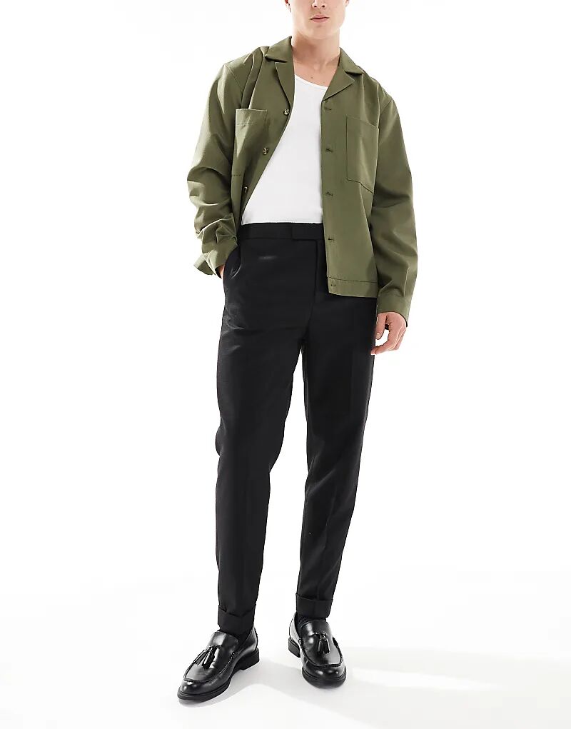 Брюки зауженного кроя ASOS DESIG из черного твила с полурезинкой на талии ASOS DESIGN
Брюки зауженного кроя ASOS DESIG из черного твила с полурезинкой на талии ASOS DESIGN