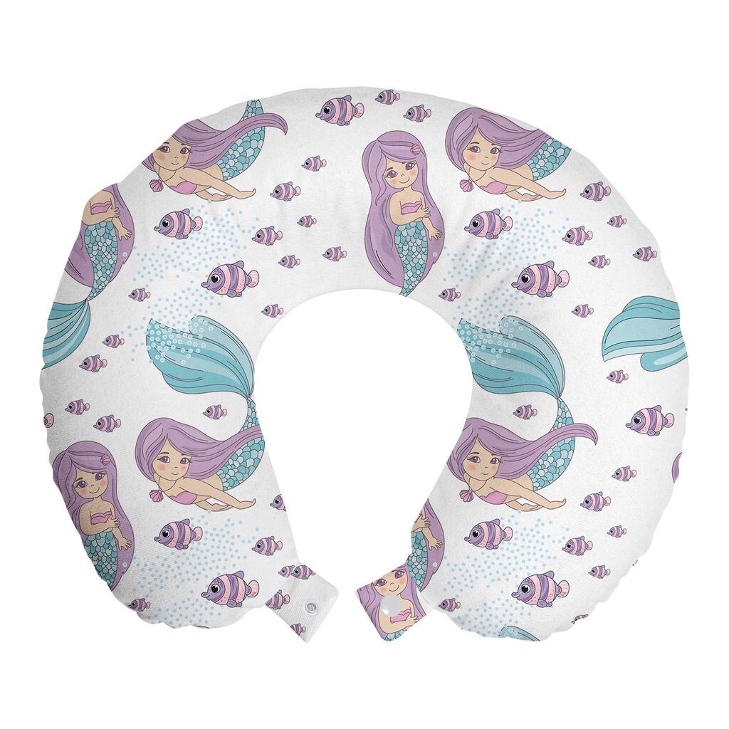 ABAKUHAUS Mermaid Travel Pillow Подушка для шеи, подводное плавание в стиле фэнтези, пенопластовые дорожные принадлежности для самолета и автомобиля, 30x30 см, фиолетовый, голубой и белый 
ABAKUHAUS Mermaid Travel Pillow Подушка для шеи, подводное плавание в стиле фэнтези, пенопластовые дорожные принадлежности для самолета и автомобиля, 30x30 см, фиолетовый, голубой и белый