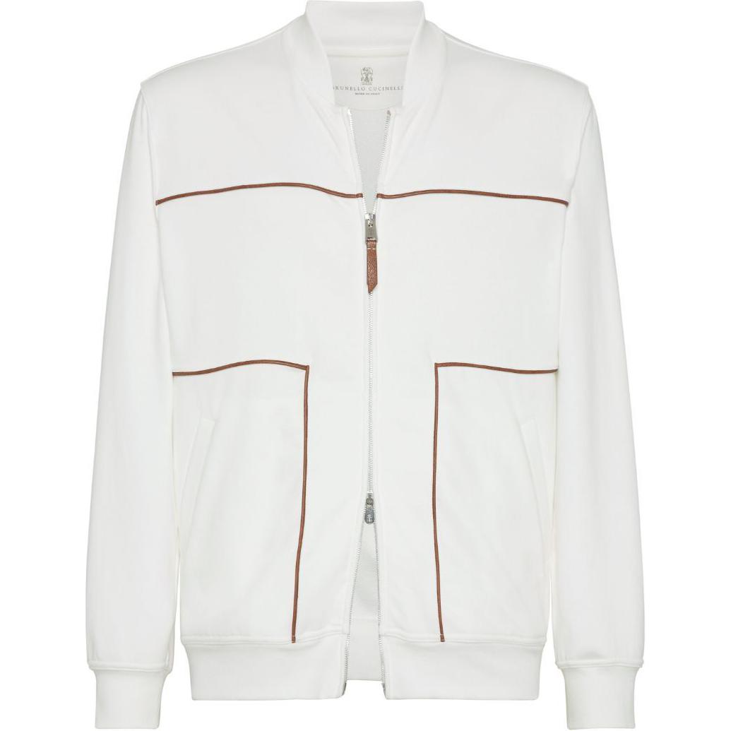 Brunello Cucinelli Длинный худи на молнии, White
Brunello Cucinelli Длинный худи на молнии, White