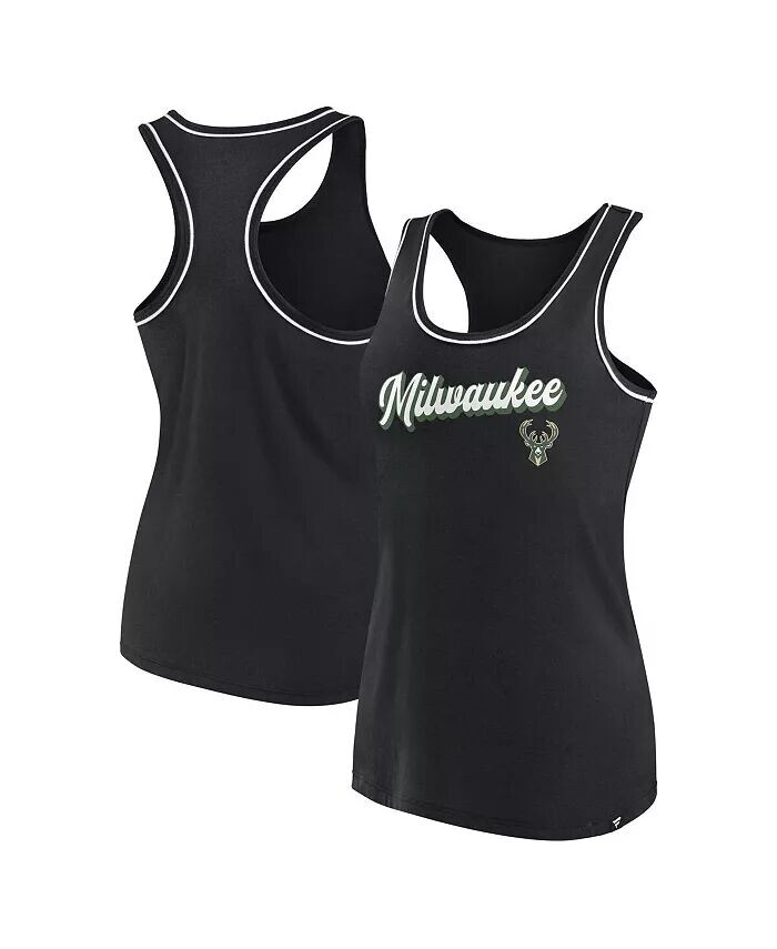 Женская черная майка с гоночной спинкой и логотипом Milwaukee Bucks Wordmark Fanatics
Женская черная майка с гоночной спинкой и логотипом Milwaukee Bucks Wordmark Fanatics