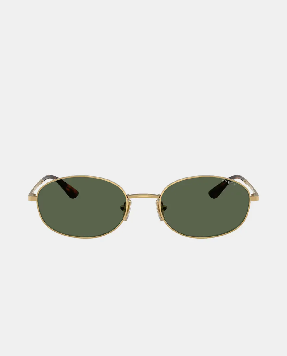 Женские овальные солнцезащитные очки с металлическим покрытием зеленого цвета Vogue, золотой
Женские овальные солнцезащитные очки с металлическим покрытием зеленого цвета Vogue, золотой