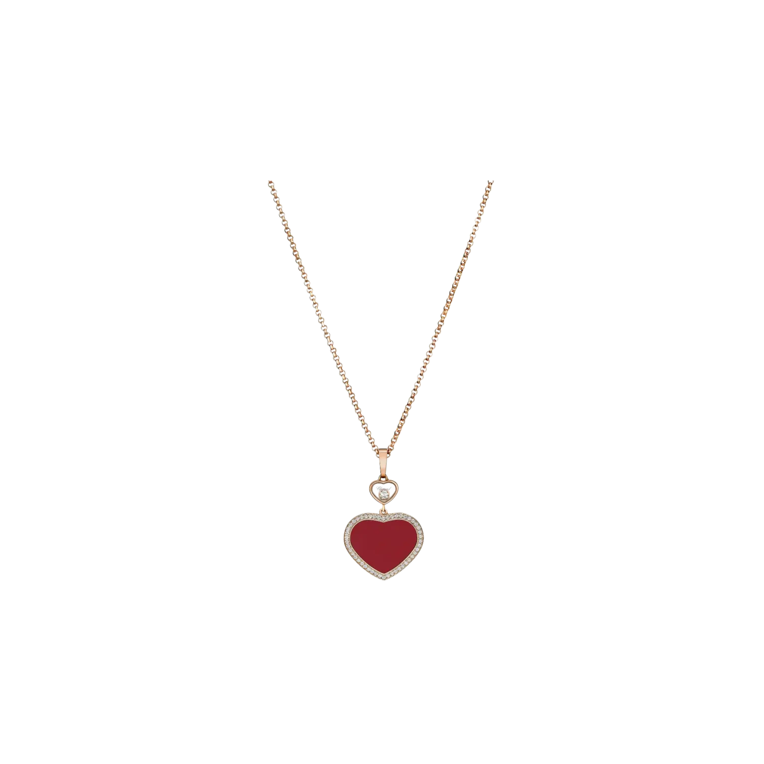 Колье Chopard Happy hearts из розового золота с бриллиантами
Колье Chopard Happy hearts из розового золота с бриллиантами