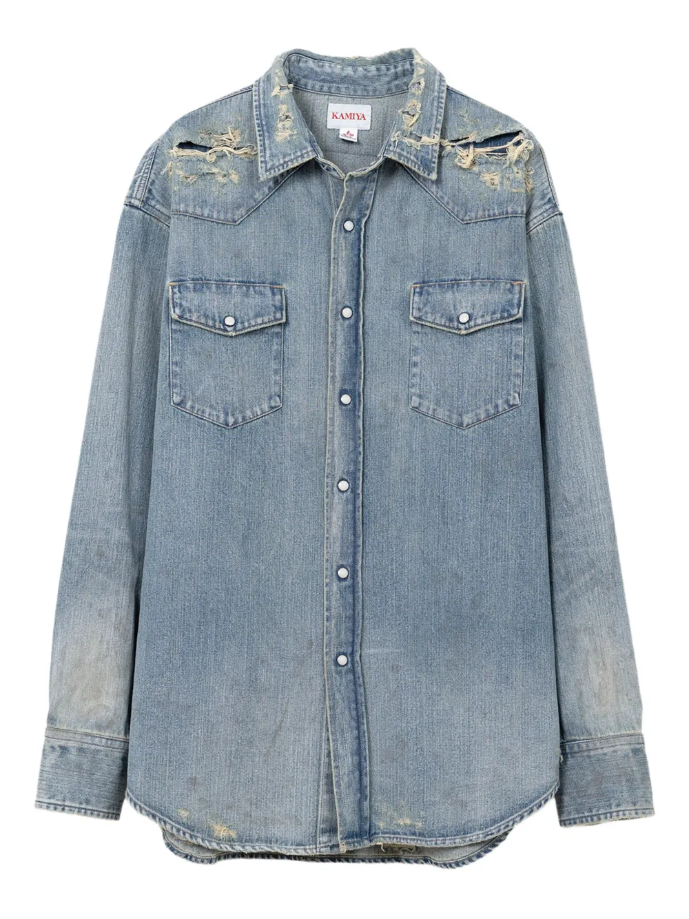 Джинсовая рубашка с эффектом потертости KAMIYA, синий
Джинсовая рубашка с эффектом потертости KAMIYA, синий