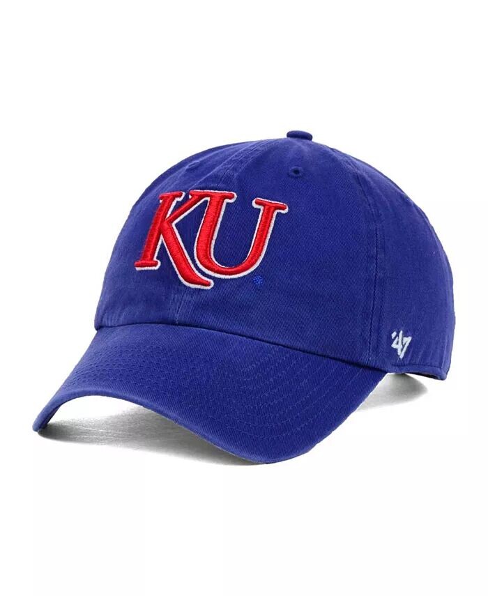 Кепка для чистки Kansas Jayhawks '47 Brand, синий 
Кепка для чистки Kansas Jayhawks '47 Brand, синий