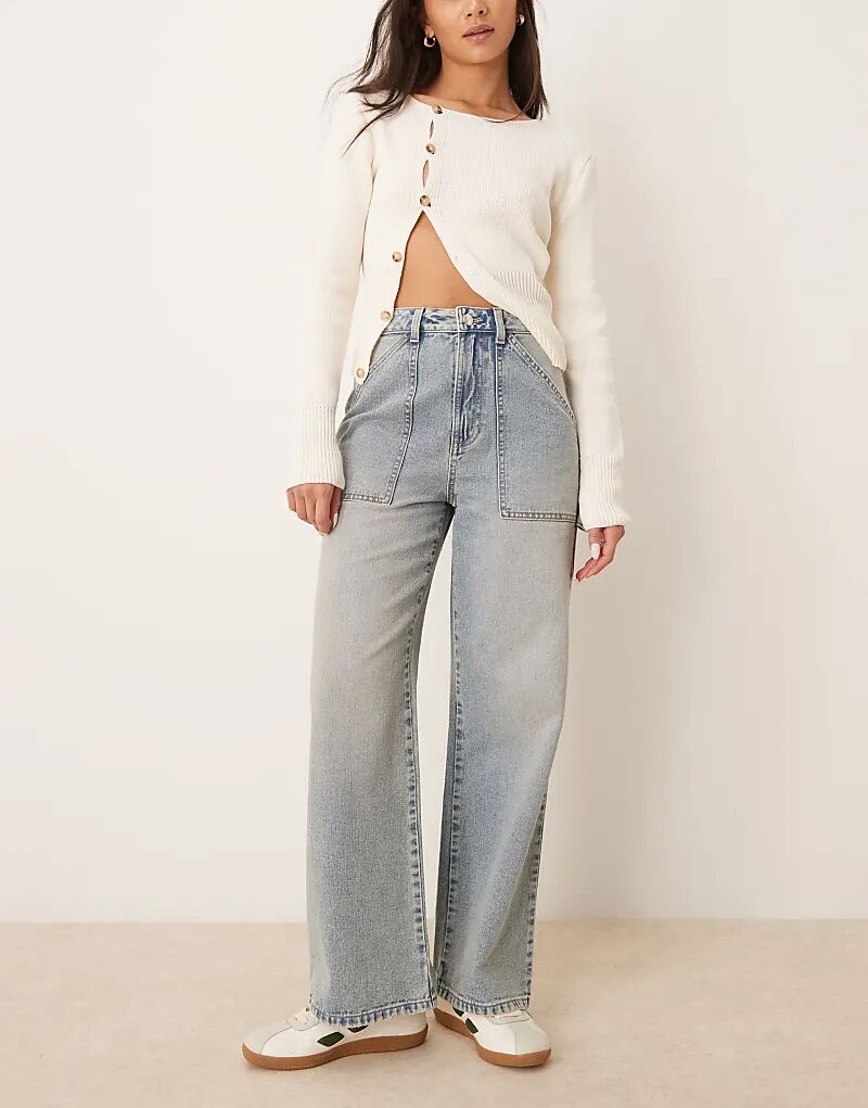 Широкие джинсы плотника синего цвета New Look
Широкие джинсы плотника синего цвета New Look