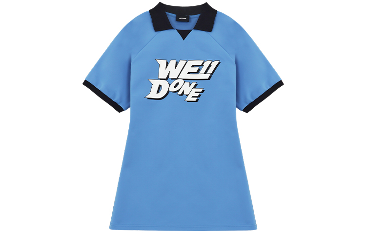 WE11DONE Женское синее платье с короткими рукавами
WE11DONE Женское синее платье с короткими рукавами