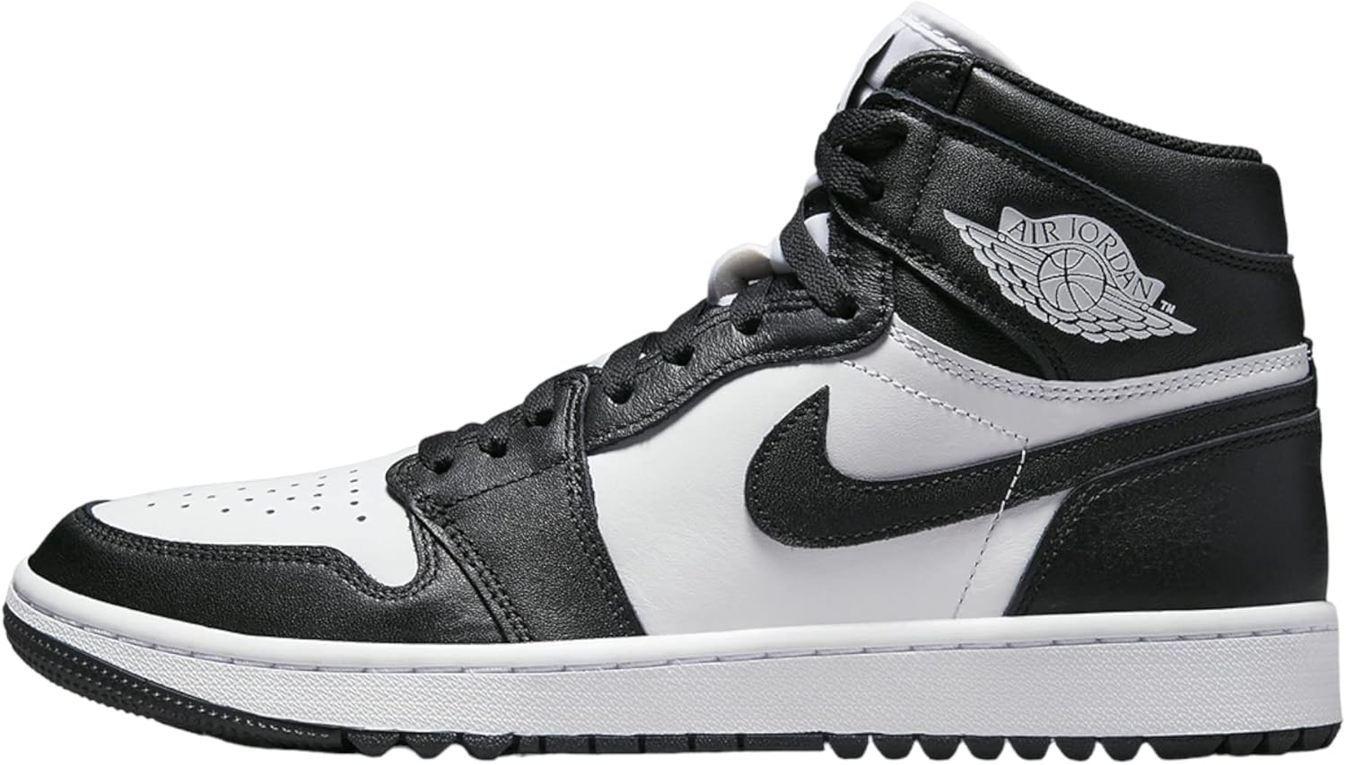 Мужские гольф-кроссовки Nike Air Jordan 1 High, белый/черный
Мужские гольф-кроссовки Nike Air Jordan 1 High, белый/черный