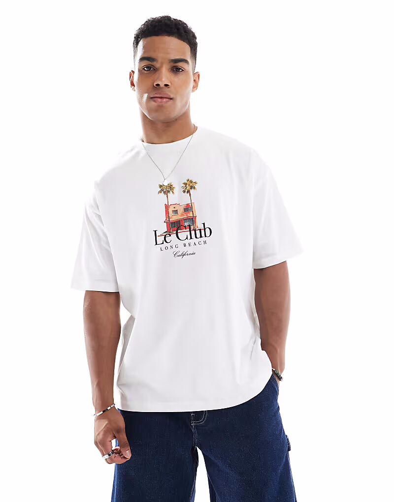 Футболка свободного кроя ASOS DESIGN с изображением пальмы белого цвета
Футболка свободного кроя ASOS DESIGN с изображением пальмы белого цвета