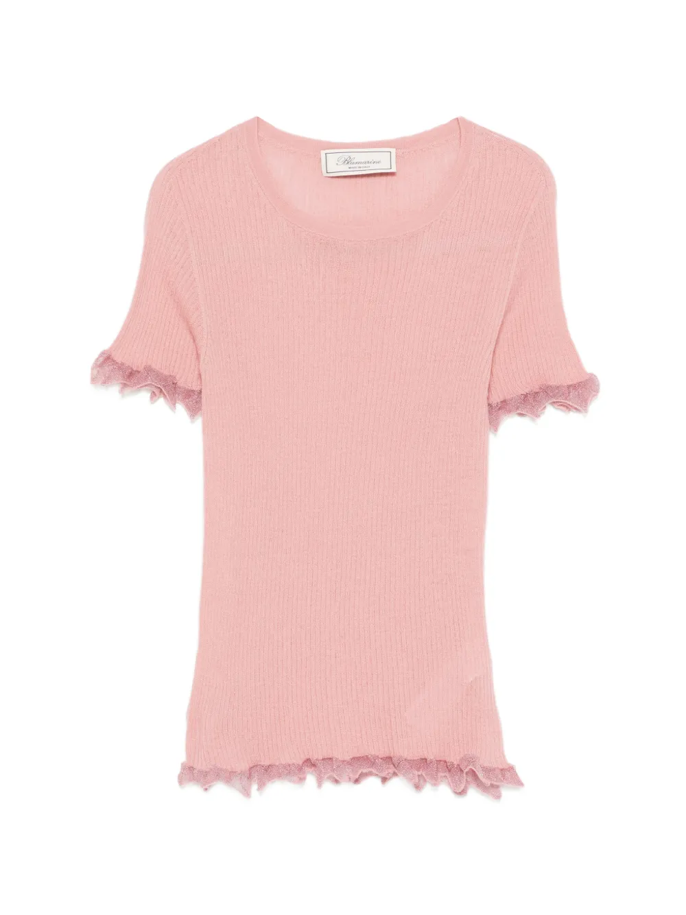 Футболка с оборками и круглым вырезом Blumarine, розовый
Футболка с оборками и круглым вырезом Blumarine, розовый