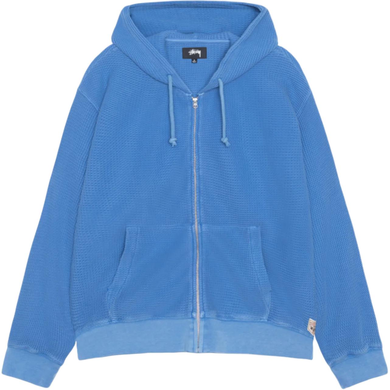 Двухслойная вафельная худи с молнией Stussy, синий
Двухслойная вафельная худи с молнией Stussy, синий