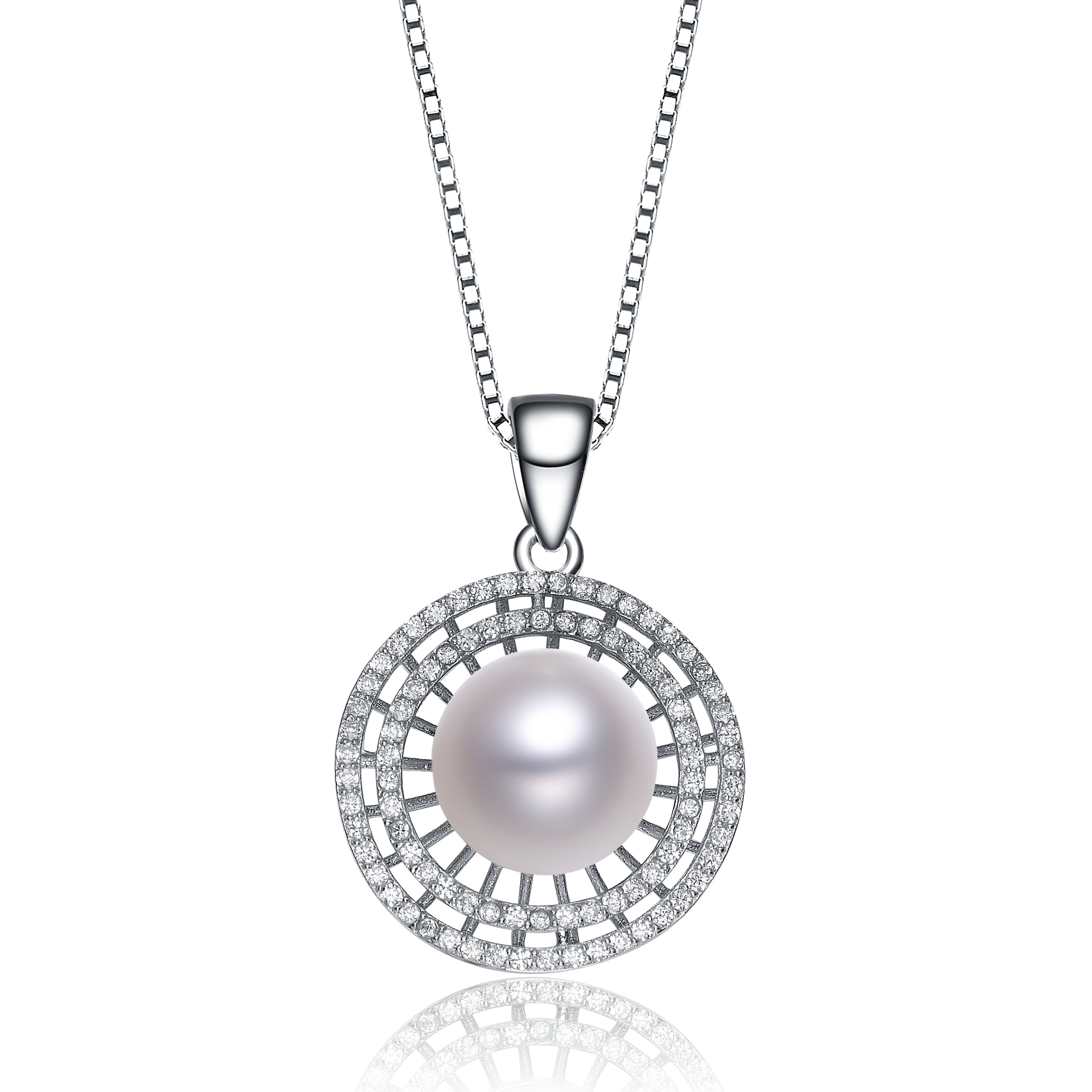 Подвеска с круглым жемчугом из стерлингового серебра с родиевым покрытием Genevive, белый
Подвеска с круглым жемчугом из стерлингового серебра с родиевым покрытием Genevive, белый