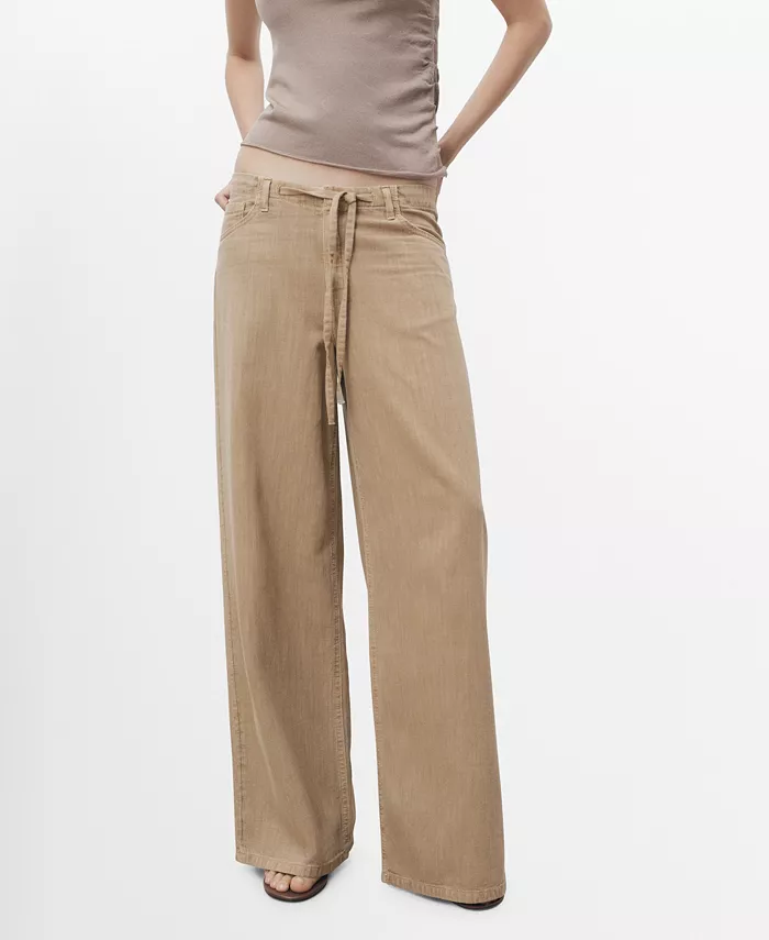 Женские широкие джинсовые брюки с поясом MANGO, коричневый/бежевый
Женские широкие джинсовые брюки с поясом MANGO, коричневый/бежевый