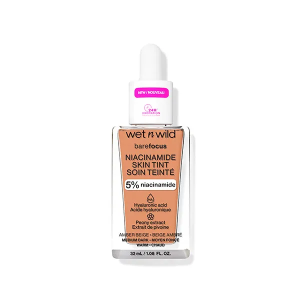 Составляют основу Bare Focus Niacinamide Skin Tint Wet N Wild, цвет amber beige
Составляют основу Bare Focus Niacinamide Skin Tint Wet N Wild, цвет amber beige